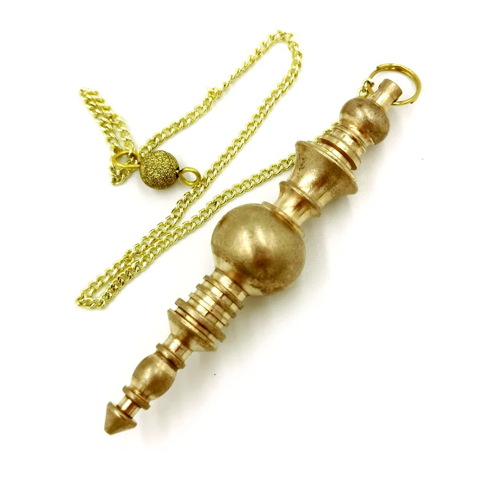 Bronze Metal Copper Spiritual Point Pendulum for Divination Healing Dowsing Wicca Balancing Pointed Cone Pendant Pendulum