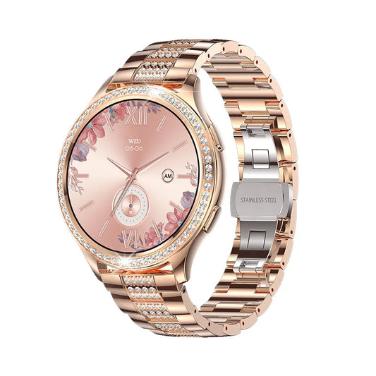 Smartwatch Women 1.32-inch IPS Screen Custome Watch Face BT Calls AI Voice Assistant Female Menstrual Period Management Mointor