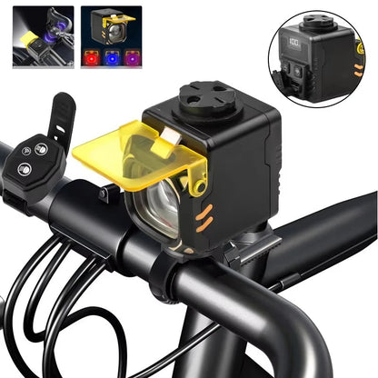 New Multifunctional Q05 MTB Bike Light Rechargeable Waterproof Remote Control White Red Blue LED Outdoor Cycling Birthday Gift - AMULET RING STORE