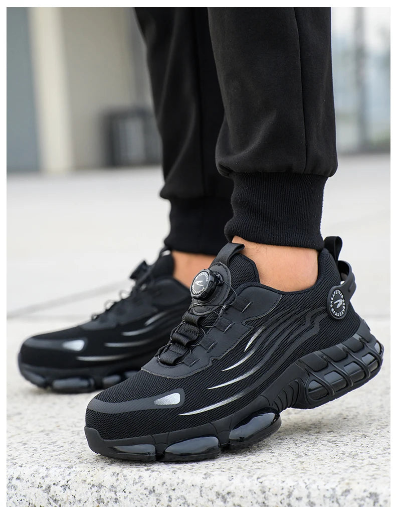 Breathable lace-free soft sole comfortable anti-smash anti-puncture labour insurance shoes - AMULET RING STORE