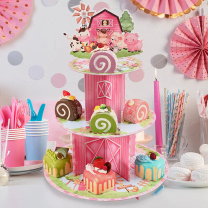 Cake Display Stand Jungle Mermaid Birthday Party Decorations Kids Dessert Holder Cake Tray Butterfly Baby Shower Cupcake Support - AMULET RING STORE