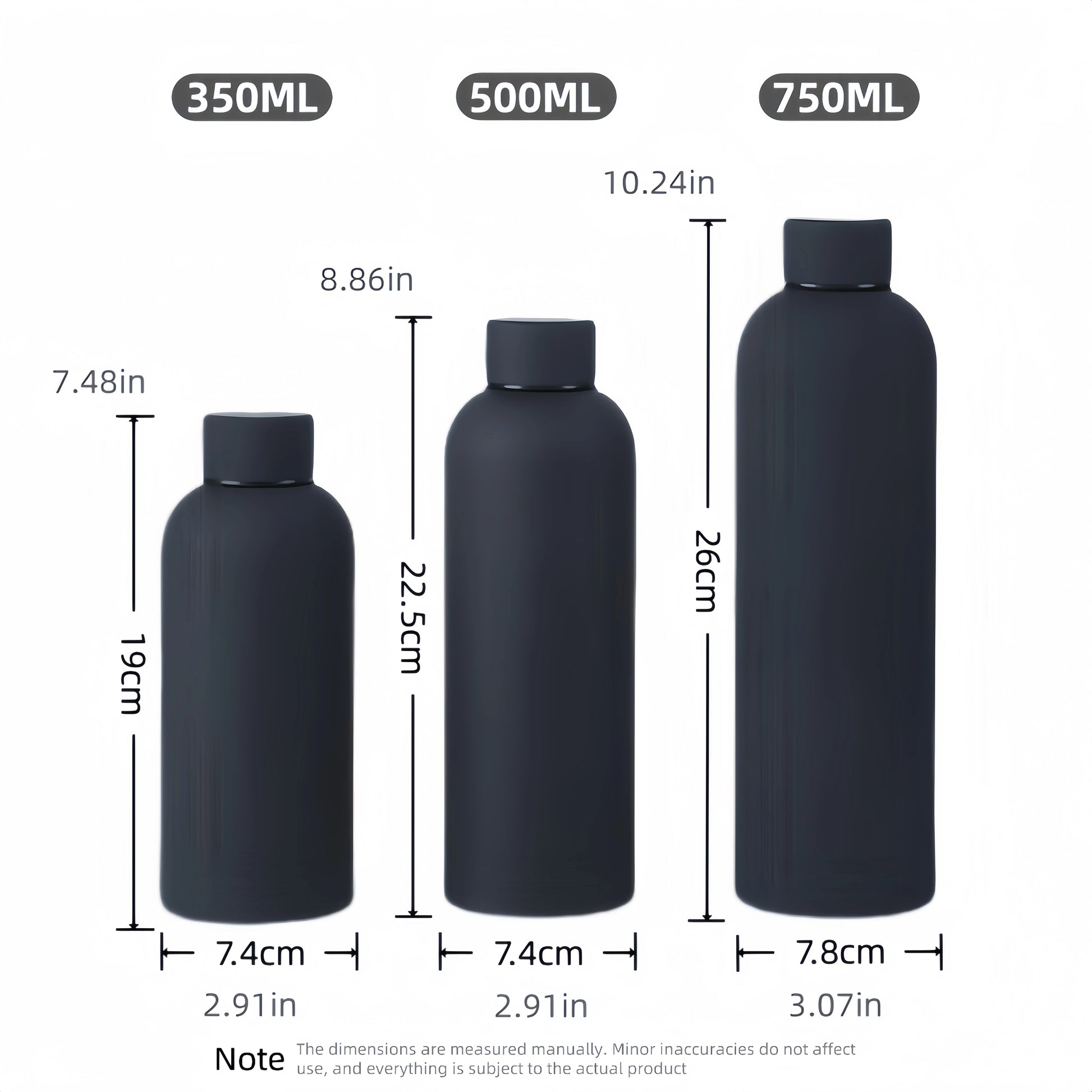 350-750ML Stainless Steel Thermos Cup Portable Small Mouth Water Cup Travel Outdoor Sports Water Bottle Vacuum Flask Gym Kettle - AMULET RING STORE
