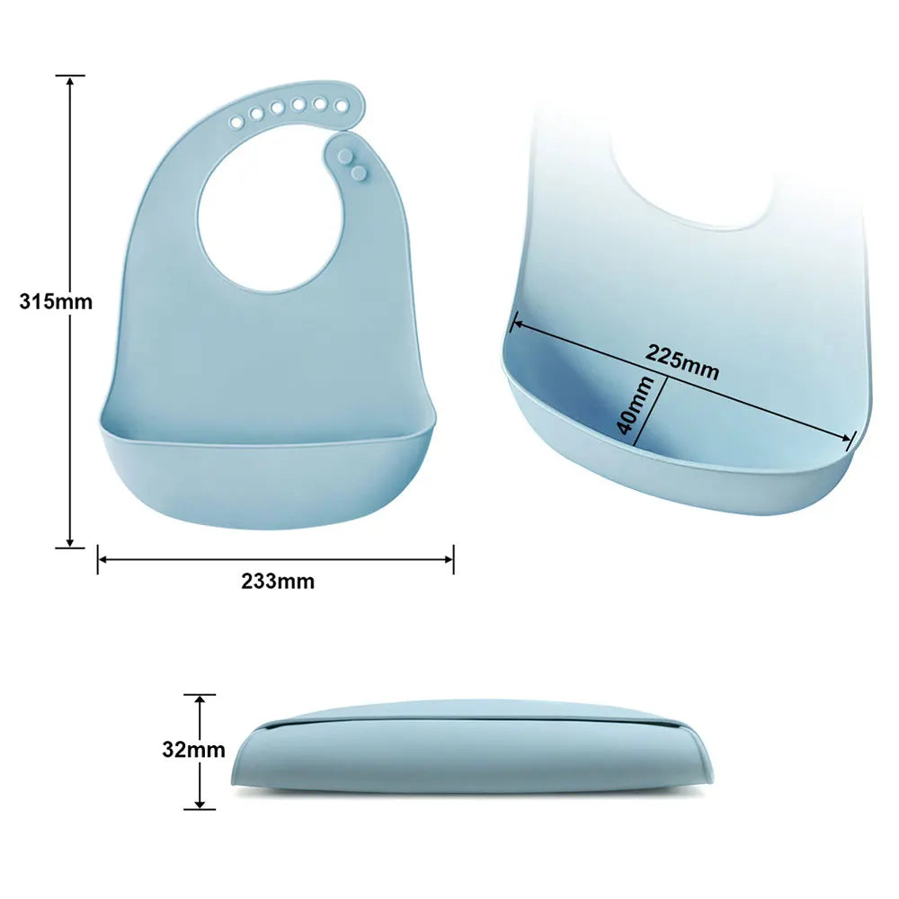 Silicone world Waterproof Silicone Bibs Baby Kids Stuff Kids Bib Aprons Girl Boy Adjustable Soft Silicone Bib Baby Feeding Stuff - AMULET RING STORE