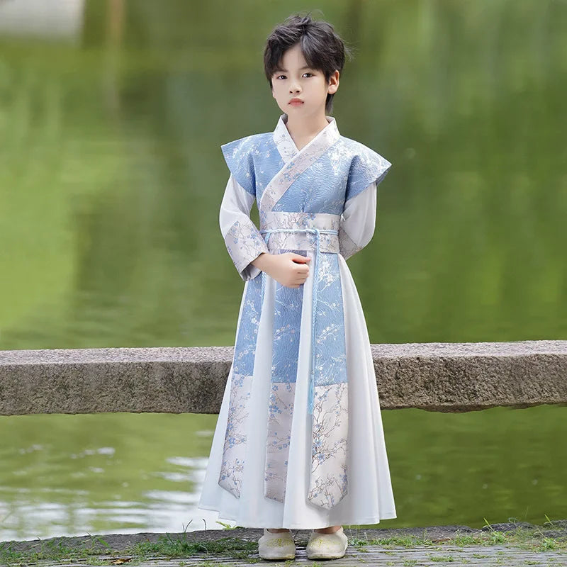 Long Sleeve Boy Hanfu Modern Dress Baby Cosplay Boys Outfit Ancient Stage Kids Clothing Vestidos Casual Children Chinese Costume