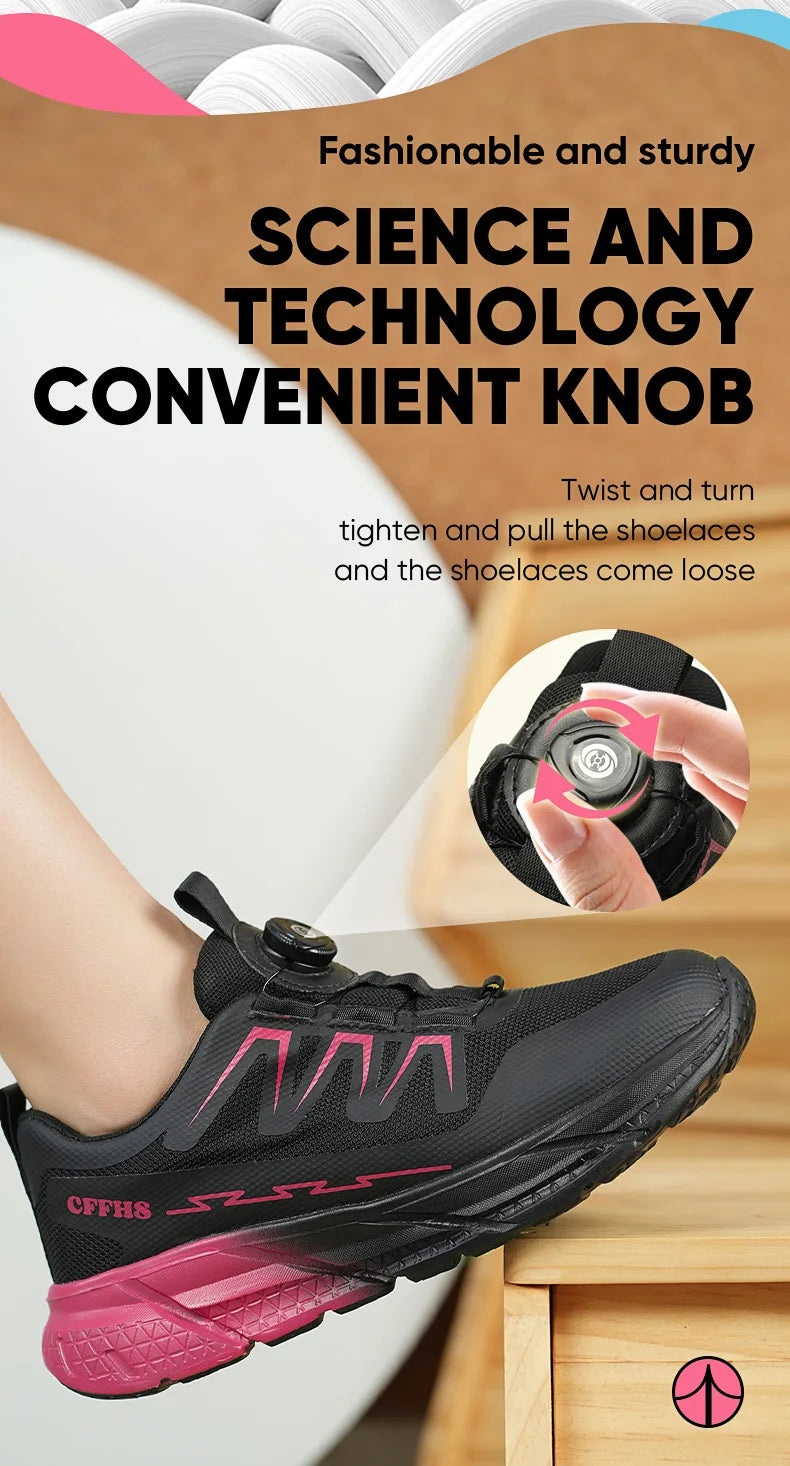 New women's anti-puncture anti-smash breathable fashion safety protection shoes - AMULET RING STORE