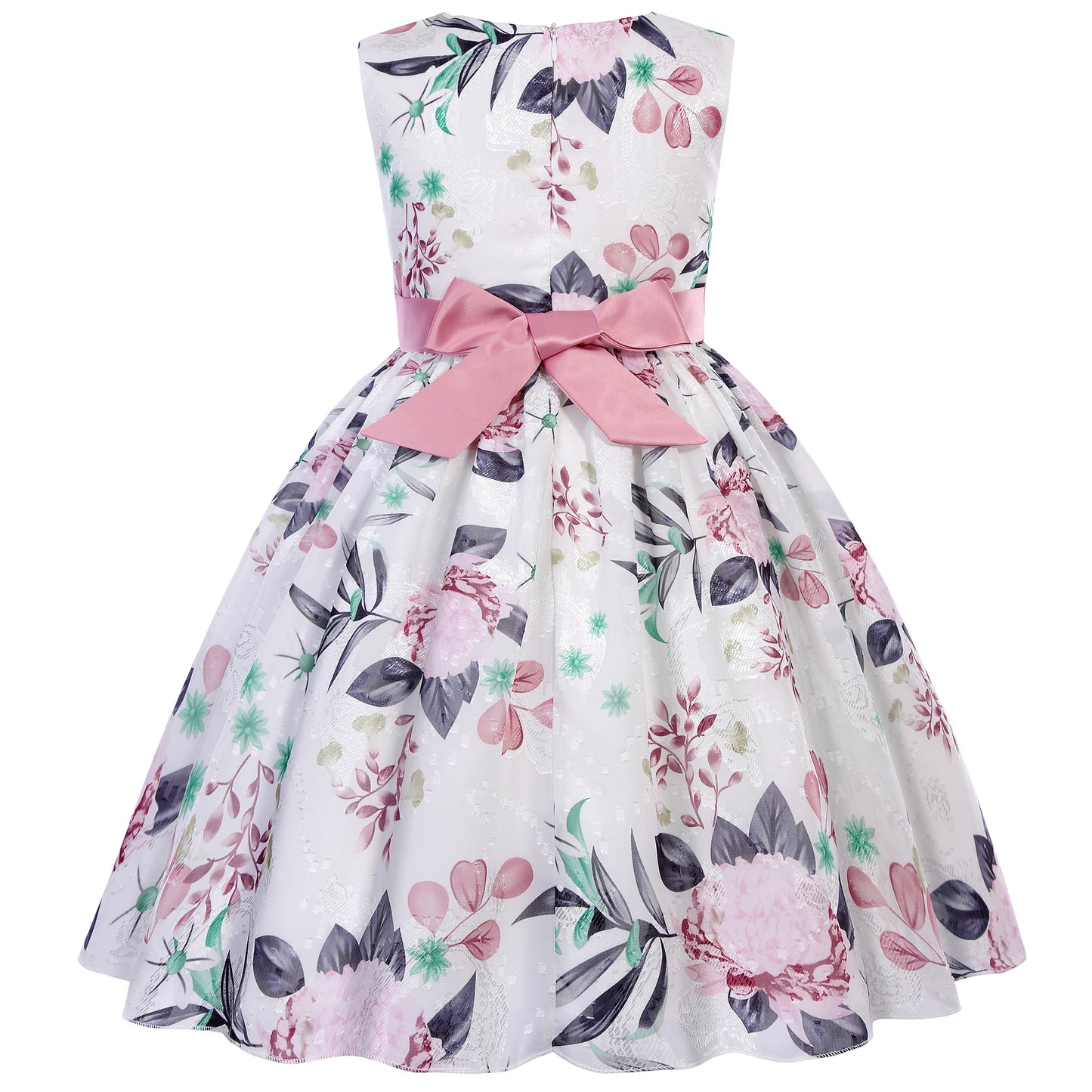 Sweet style children's dress, a dress with bow patterns suitable for middle-aged to older children, a flower girl style fashion