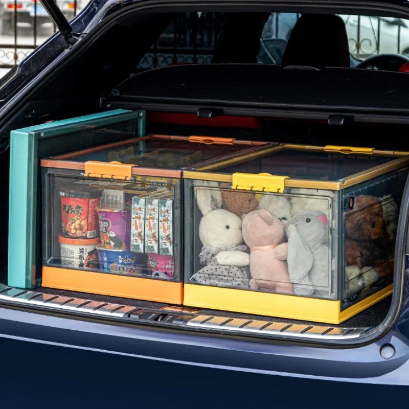 Foldable Storage Trunk Open Storage Box Transparent Storage Bin Home Wardrobe Clothes Organizer Large Capacity Sundries Box - AMULET RING STORE