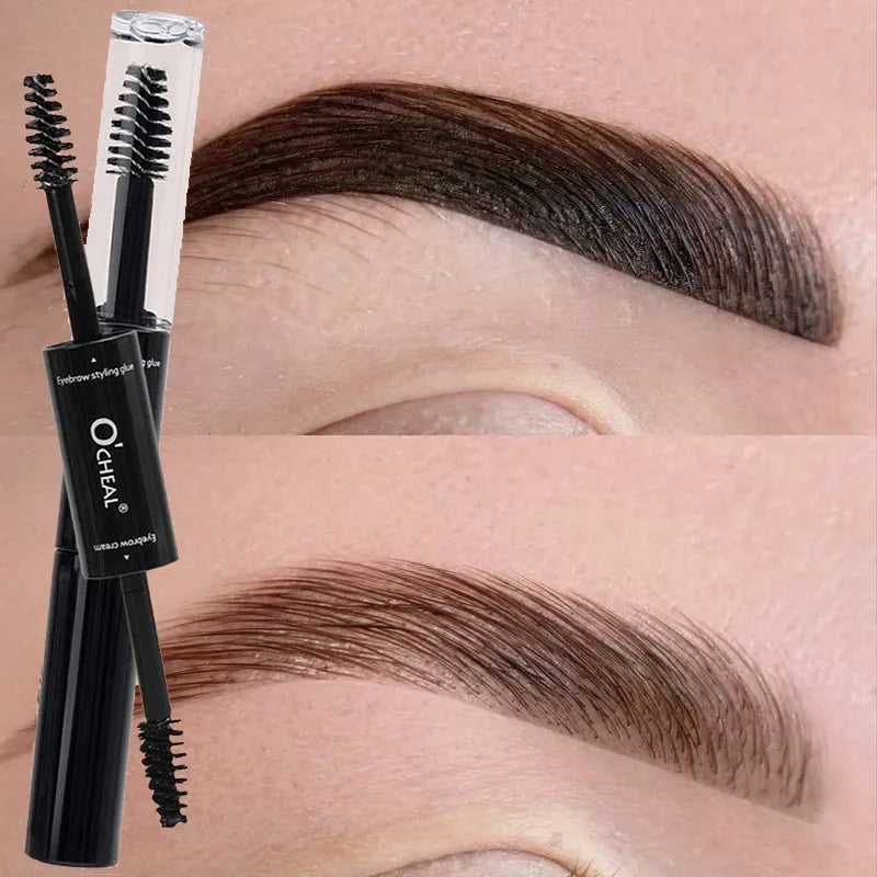 Double-ended Black Brown Dye Eyebrow Styling Gel Waterproof Lasting Wild Brow Tint Wax Transparent Liquid Brows Cream Cosmetics - AMULET RING STORE