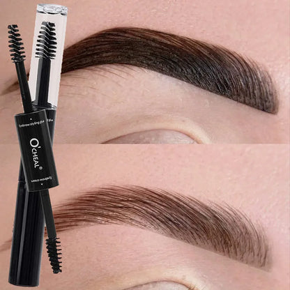 Double-ended Black Brown Dye Eyebrow Styling Gel Waterproof Lasting Wild Brow Tint Wax Transparent Liquid Brows Cream Cosmetics - AMULET RING STORE