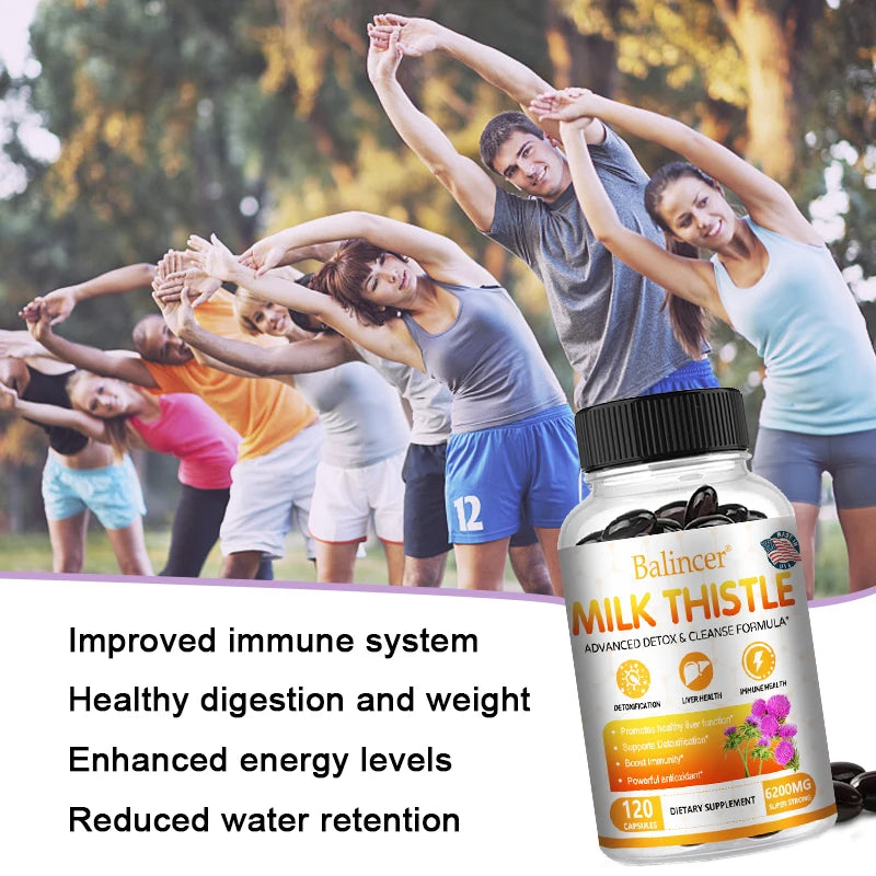 Liver Cleanse, Detox and Repair Support - Milk Thistle Liver Detox Formula with Dandelion Root, Artichoke Extract - AMULET RING STORE