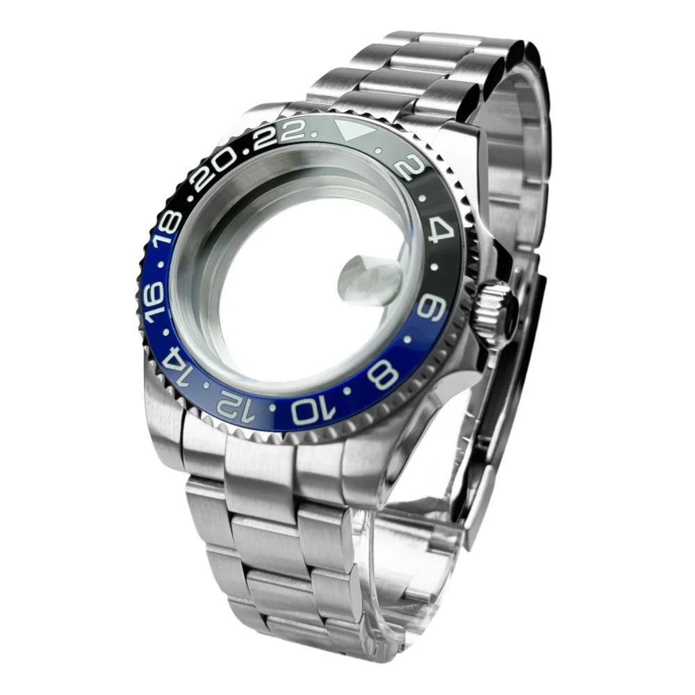 40mm 200m Waterproof NH34 NH35 NH36 Watch Case Accessories for Oyster Band SUB Watch Maker 120clicks BGW9 blue lume Bezel - AMULET RING STORE