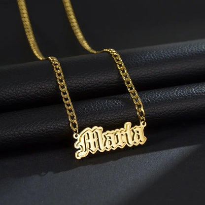 Custom Name Necklace 5mm Nk Chain Stainless Steel Jewelry For Women Personalized Chains Christmas Gift New Year Accessories