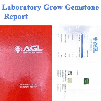 emerald Cut Lab Grown Columbia Emerald Natural color for DIY Jewelry Making Materials with Certificate Factory Wholesale price