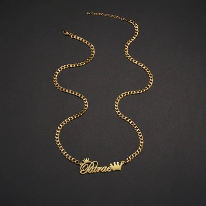 Custom Name Necklace 5mm Nk Chain Stainless Steel Jewelry For Women Personalized Chains Christmas Gift New Year Accessories