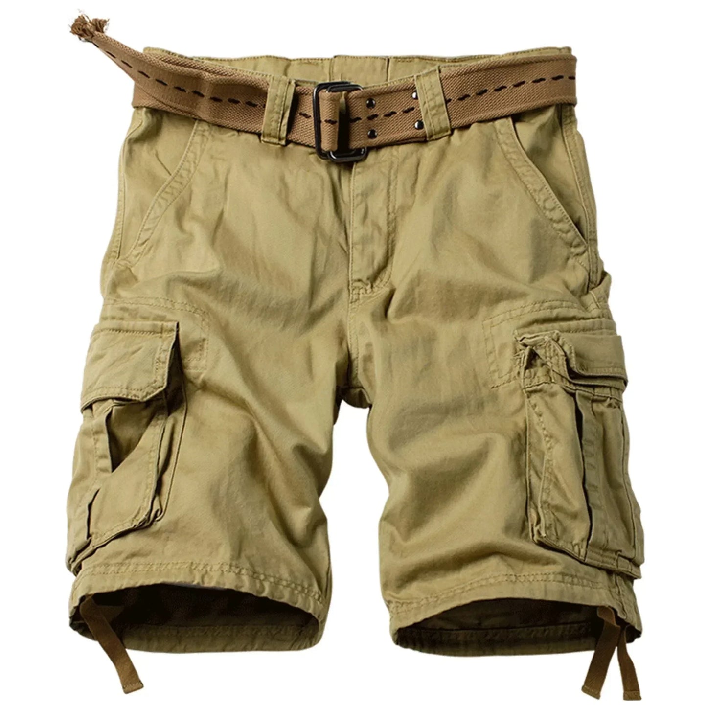 Men's Camo Cargo Shorts for Men Cotton Casual Outdoor Work Relaxed Fit Shorts with Multi-Pockets (no belt)