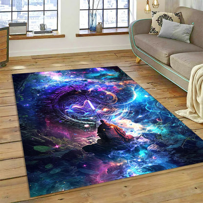 Naturalize Yoga Zen Meditation Rainbow 7 Chakra Carpet Rug for Home Living Room Bedroom Sofa Doormat Decor,Area Rug Non-slip Mat