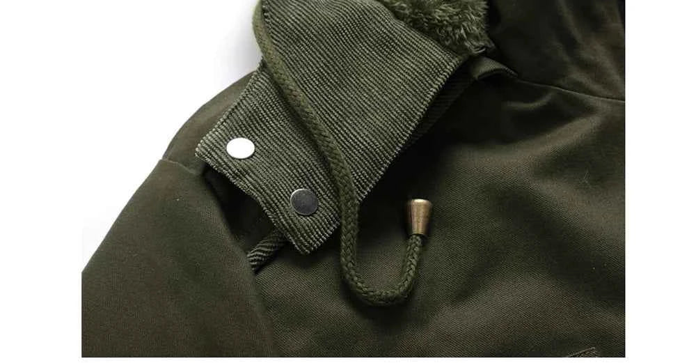 Winter Men's Warm Padded Jackets Fashion Men Fleece Lined Thermal Hooded Coats Men Mountain Ski Windbreaker Jackets Clothing