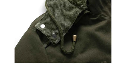 Winter Men's Warm Padded Jackets Fashion Men Fleece Lined Thermal Hooded Coats Men Mountain Ski Windbreaker Jackets Clothing