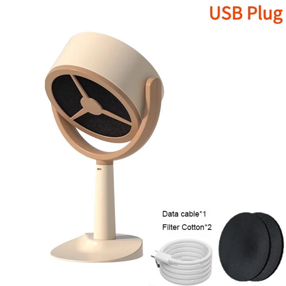 Desktop Range Hood Portable Extractor Exhaust Cooker Small Ventilator Suction For Smoking USB Home Kitchen Indoor BBQ Hot Pot - AMULET RING STORE