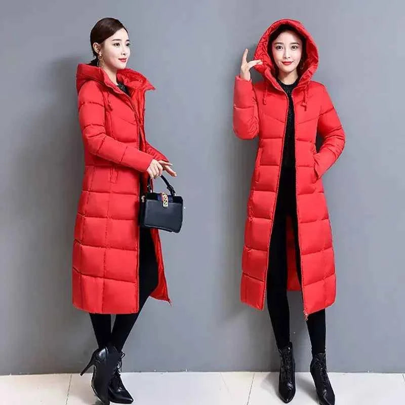 Very Warm Cold Trench Coat for Women Ultra Light Women's Jackets Winter 2025 Long Down Jacket Lightweight Padded Trend Parkas