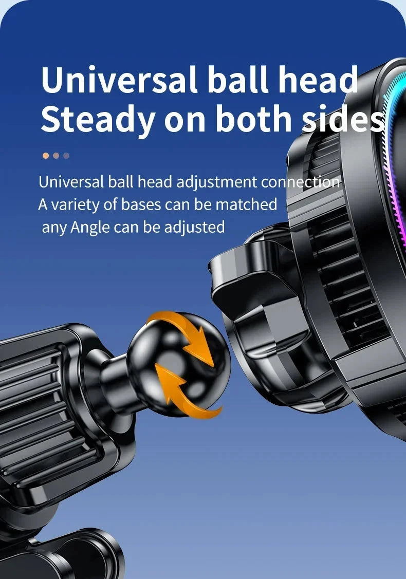 ice Cooling Magnetic Wireless Car Charger Stand for iPhone 16 15 14 13 12 Pro Max MacSafe Car Phone Holder Fast Charging Station