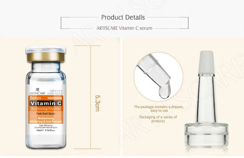 ARTISCARE Serum for Face 8pcs/Lot for Moisturizing Hyaluron Acid Vitamain C Six Peptide Q10 VC Facial Essence Skin Care