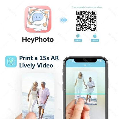 New! MT53 Color Photo Wifi Printer Portable Mobile Phone Mini Bluetooth Handheld Pocket Printing Machine 2x3 inch Sticky-Backed