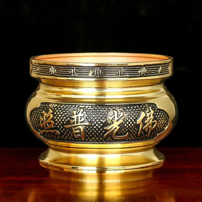 Metal incense burner Buddha tool Backflow fragrance Censer Buddhist Hall pray church tea light burner the god of wealth - AMULET RING STORE