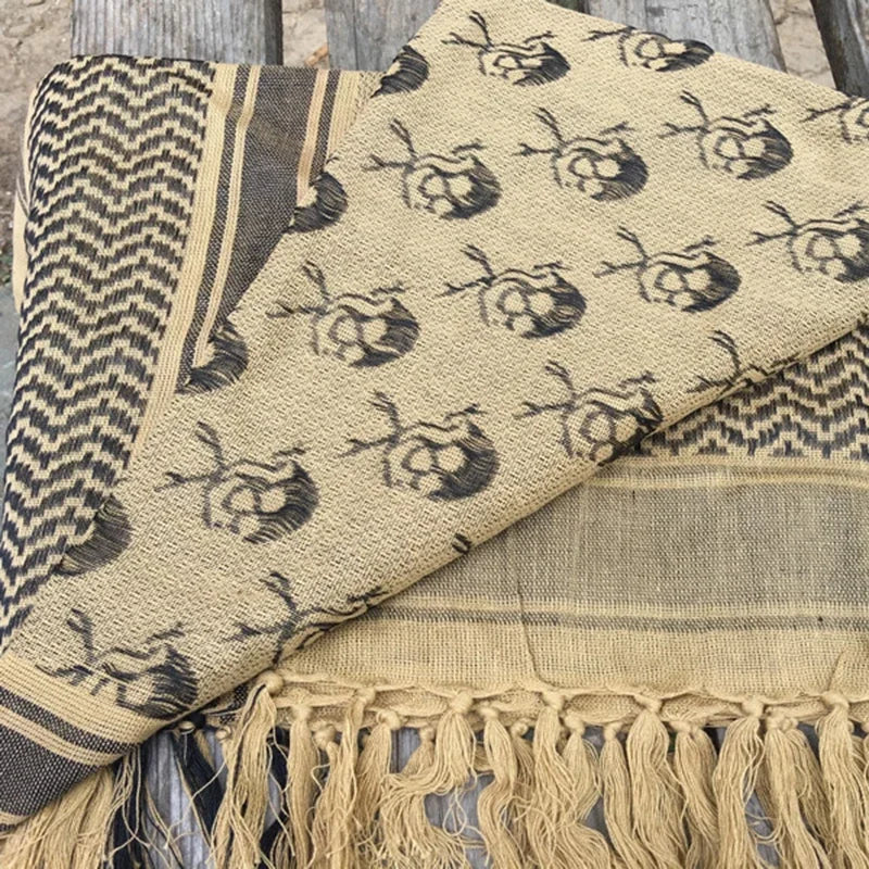 Keffiyeh Tactical Desert Scarf Wrap Shemagh Head Neck Arab Scarf Keffiyeh Scarf Wrap for Men And Women - AMULET RING STORE