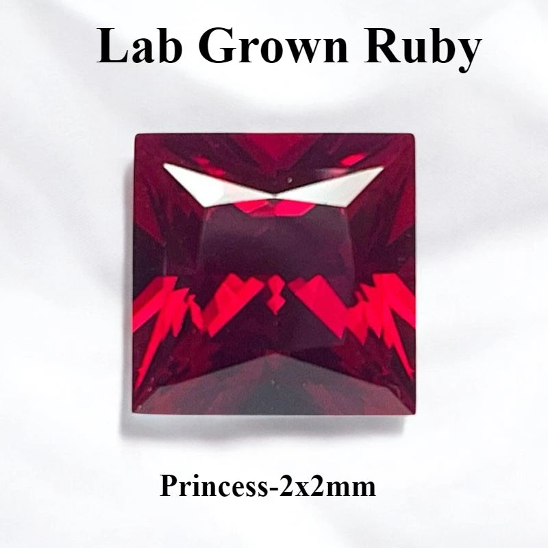 Lab Grown Ruby Pigeon Blood Red Color For Jewelry Diy Making Main Materials Selectable Certificate