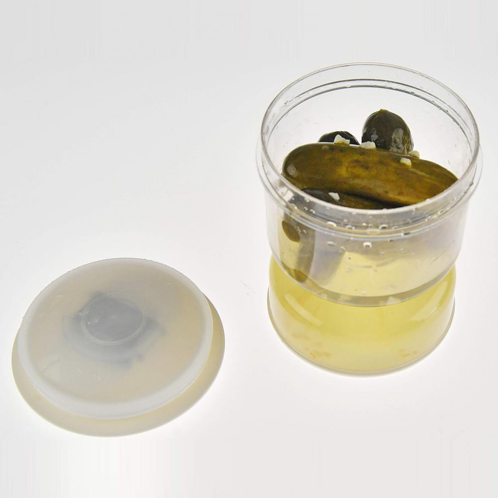 Innovative Pickle Jar Fine Workmanship Olives Jar Plastic Pickle Organizer Hourglass Design Sealed Olives Container for Home - AMULET RING STORE