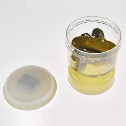 Innovative Pickle Jar Fine Workmanship Olives Jar Plastic Pickle Organizer Hourglass Design Sealed Olives Container for Home - AMULET RING STORE