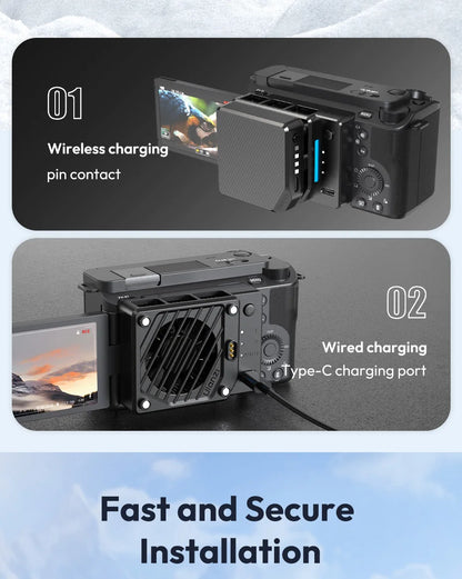 Ulanzi CU01 Thermostatic Semiconductor Camera Cooler Camera Cooling Fan Radiator 4K Recording Kit Heat Sink for Sony Canon Nikon