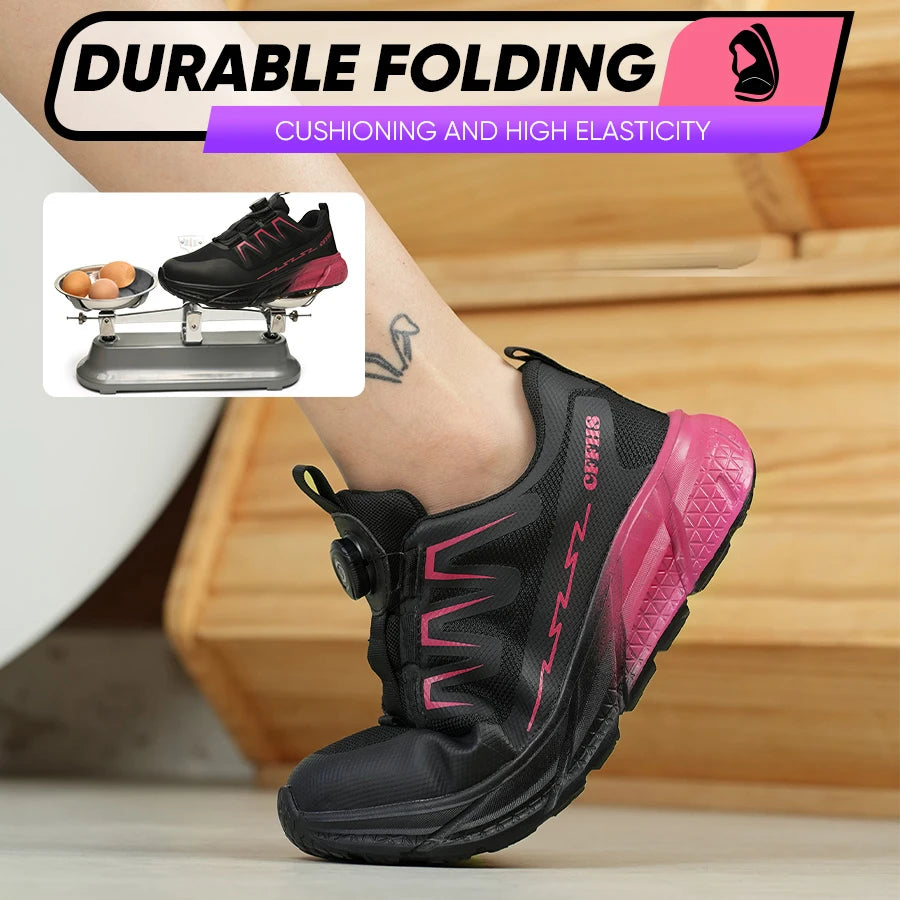 New women's anti-puncture anti-smash breathable fashion safety protection shoes - AMULET RING STORE