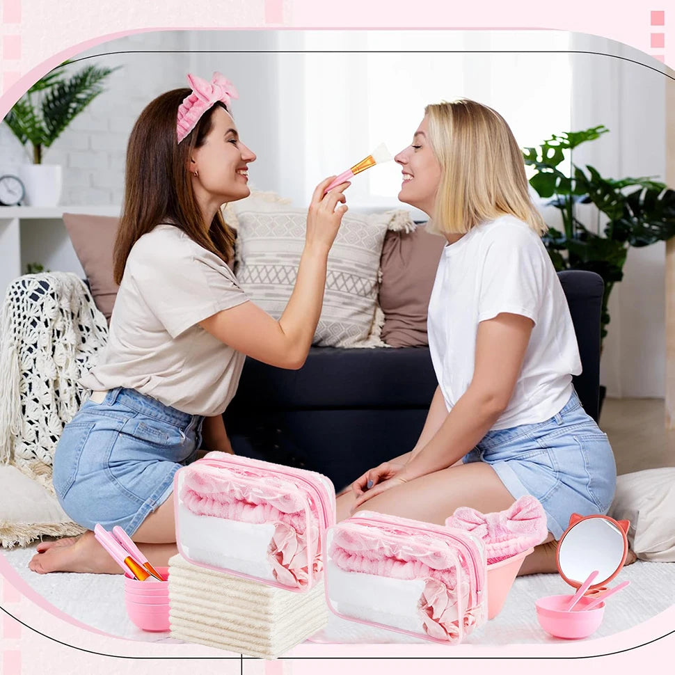 6-18 Sets Kids Pink Spa Party Supplies for Girls Makeup Sleepover Kit Spa Birthday Party Favors Supplies Gift for Children - AMULET RING STORE