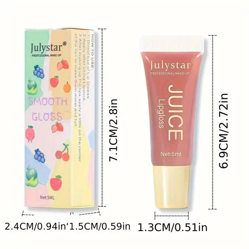 Watery Crystal Clear jelly Lip Oil Lip Balm Moisturizing And smoothingLip Lines Jelly Pout Lip Gloss Glass Lip Fruit Scent - AMULET RING STORE