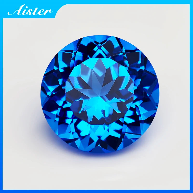 NEW Round Shape Blue Cobalt Spinel Loose Gemstone Diamond for Jewelry Making - AMULET RING STORE