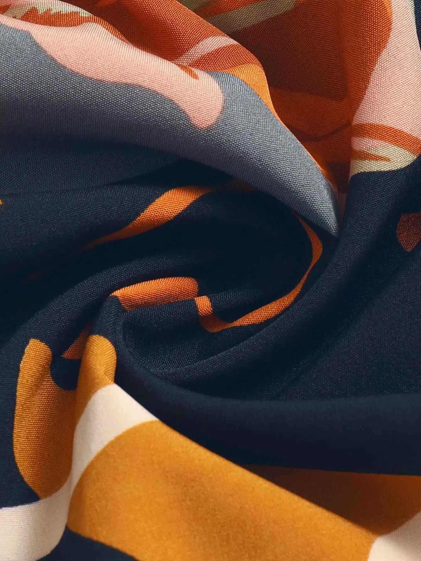 Women Floral Print Elastic Waist Pleated Skirt Multiple Colors All-match Lady Skirt