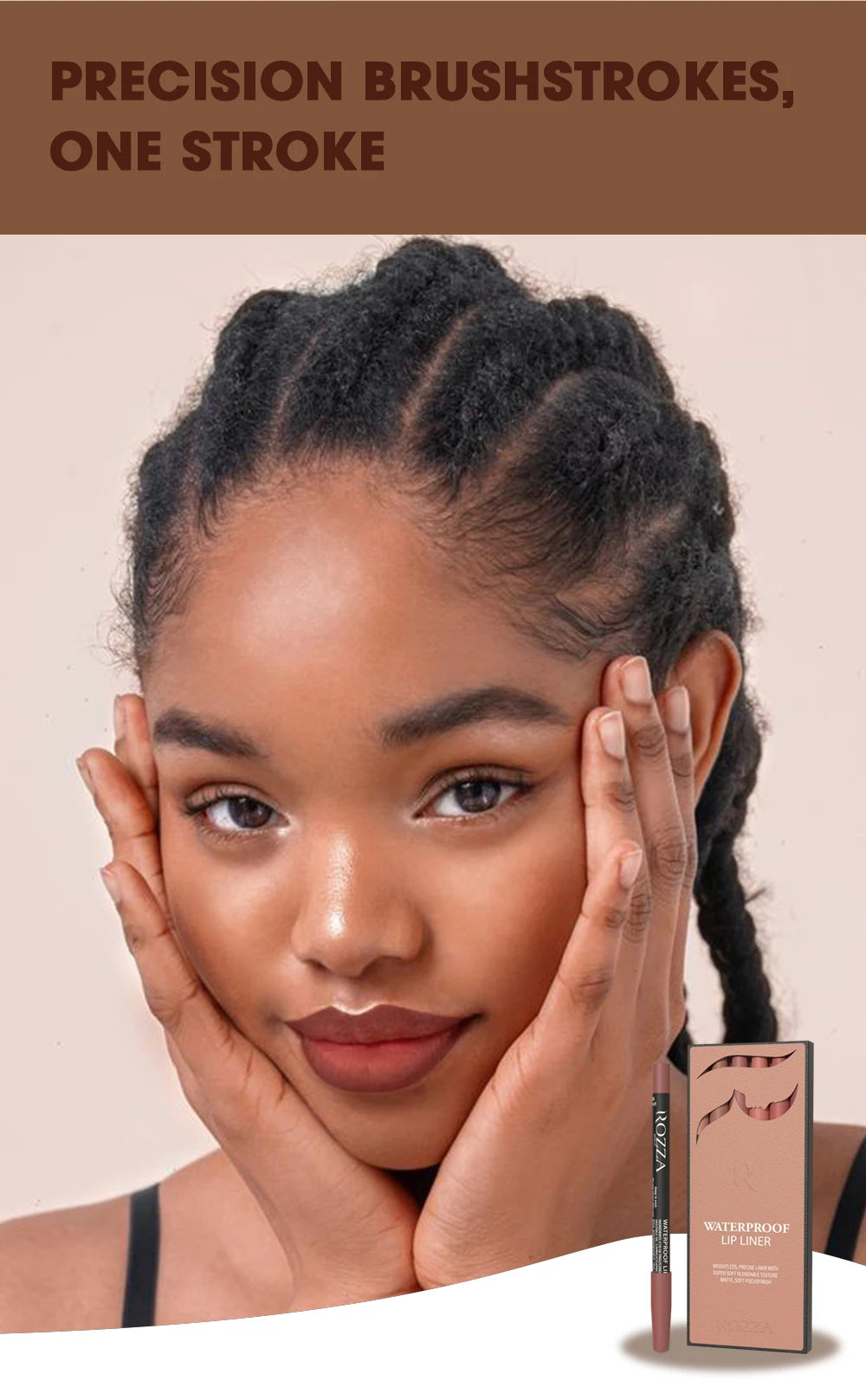 Rozza Waterproof Lip Liner Pencil Set, Weightless Precise Liner with Super Soft Blendable Texture Matte Soft - AMULET RING STORE