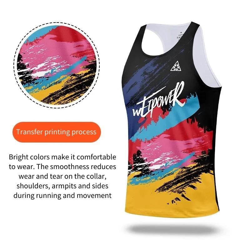 New running vests for men and women, ultra-light and breathable summer T-shirts, professional marathon racing tops