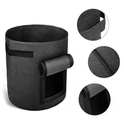 2 Size Felt plant grow bags nonwoven fabric garden potato pot greenhouse vegetable growing bags moisturizing vertical tools - AMULET RING STORE