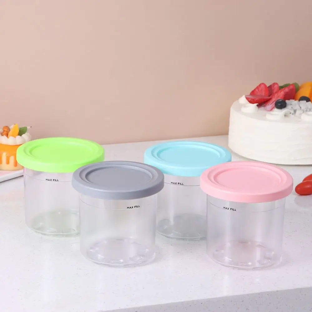 2/4pcs Ice Cream Pints Cup Ice Cream Containers With Lids For Ninja Creami Pints For Nc301 Nc300 Nc299amz Series Ice Cream Maker - AMULET RING STORE