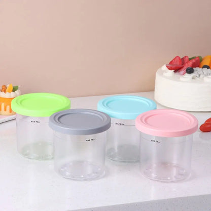 2/4pcs Ice Cream Pints Cup Ice Cream Containers With Lids For Ninja Creami Pints For Nc301 Nc300 Nc299amz Series Ice Cream Maker - AMULET RING STORE