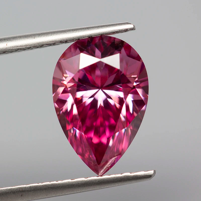 Pink Moissanite Stones with GRA Certificate Round/Pear/Oval/Emerald/Heart/Cushion/Princess/Asscher/Radiant Cut