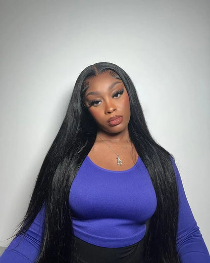 High Density 300% 40 46 Inch Deep Wave 13x6 HD Lace Front Human Hair Wig