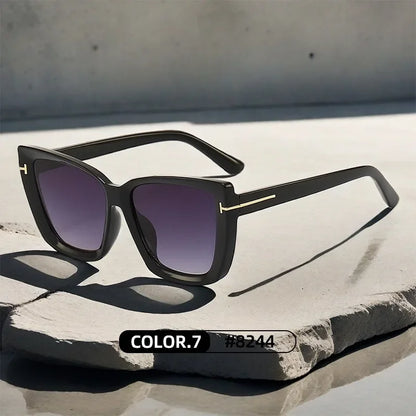 New Square Designer Cat Eye Sunglasses Women Vintage High Quality Sun Glasses Fashion Big Frame Cool Sexy Female Oculos