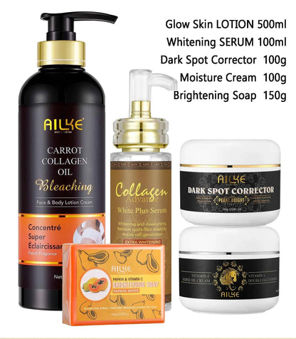 AILKE Bleaching Whitening Anti Wrinkle Lotion Cream, For Face, Body, With Nicotinamide Glutathione, Huge Bottle 500ml/16.9 OZ
