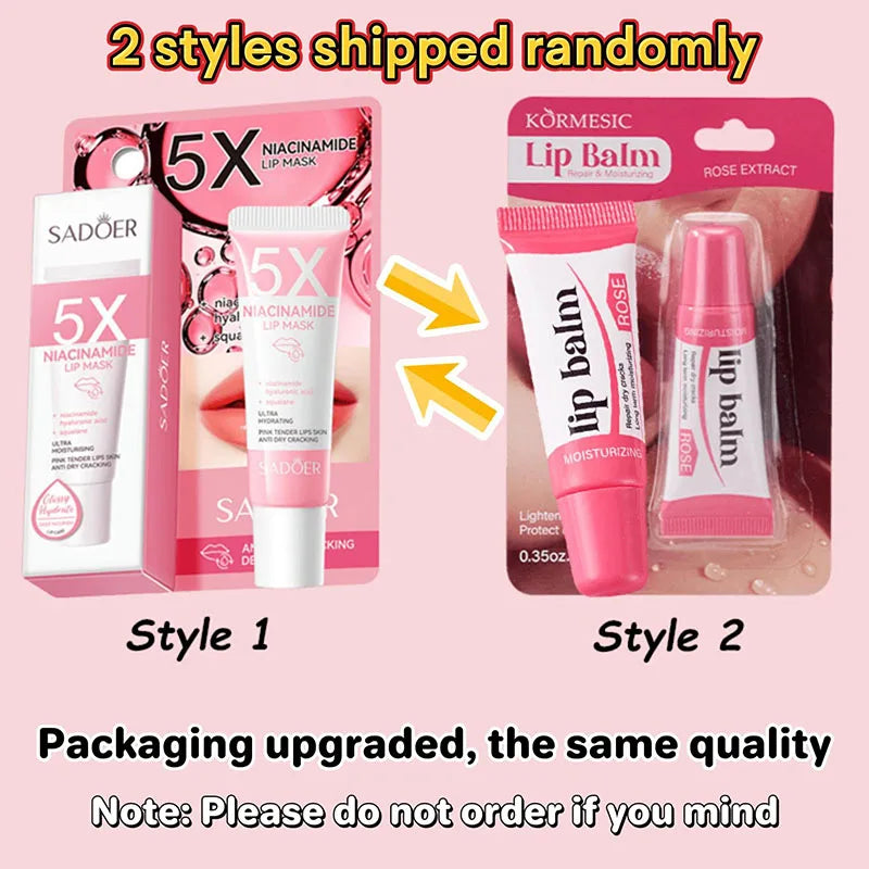 Exfoliating Lip Treatment Mask Gloss - Lightening Melanin Dark Lip Balm Remove Pink Moisturizing Reduce Lip Lines Improve Drynes - AMULET RING STORE