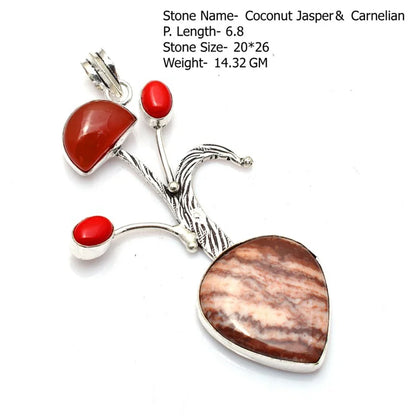 Genuine  Jasper Sodalite  Agate Turquoise   Pendant