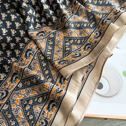 Latest Spring High Quality Soft Silk Scarf Women Ladies Elegant Print Scarf Fashion Shawl Beach sun Protection Designer Scarf